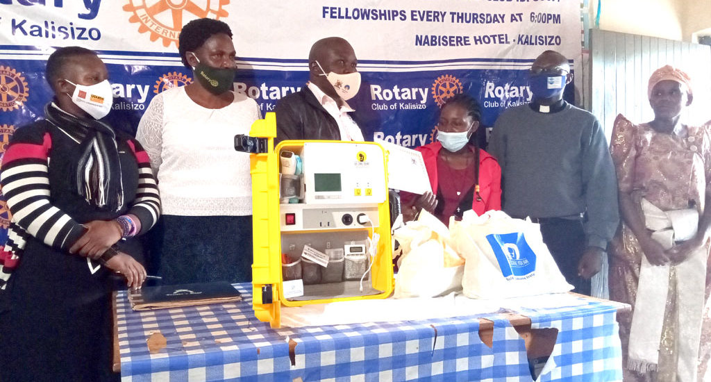 Figure 1 Rotary club of Kalisizo together with the Masaka Diocesan Coordination office received the system