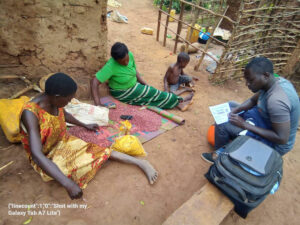 PSW updating Household register during home visit